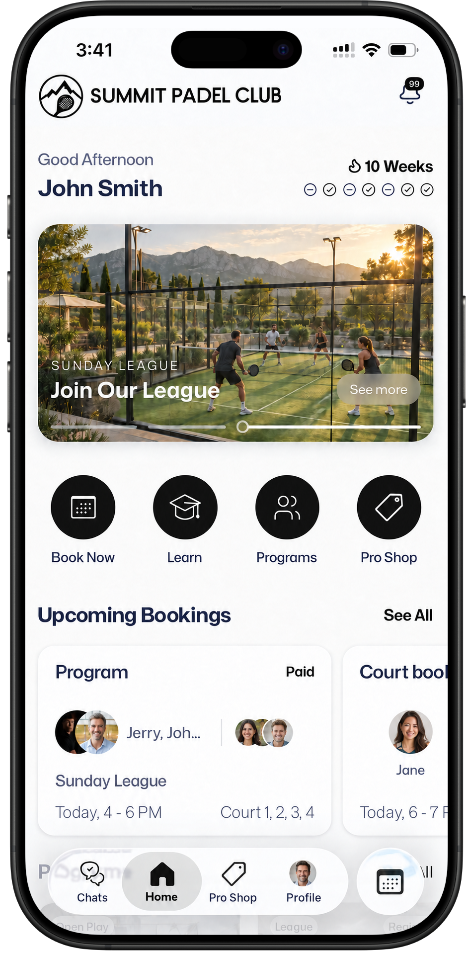Pavilion club mobile app